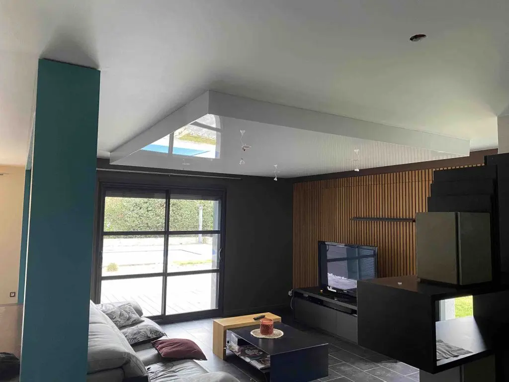 Plafond tendu blanc brillant - Plafond Tend'Oc