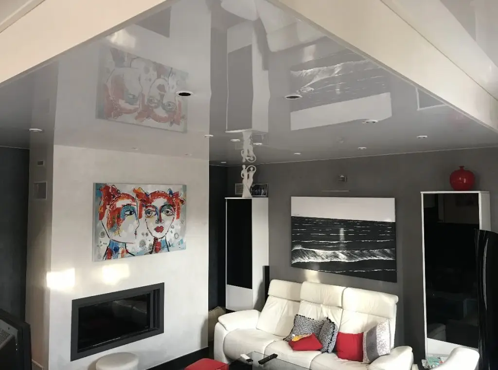 Plafond tendu blanc brillant - Plafond Tend'Oc