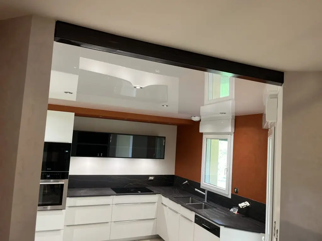Plafond tendu blanc brillant - Plafond Tend'Oc